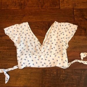 garage floral tie up top